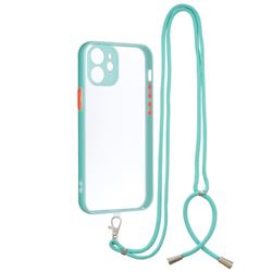 Necklace Cross-body Lanyard Strap Cord Phone Case Cover for iPhone 12 mini (5.4 inch) - Blue
