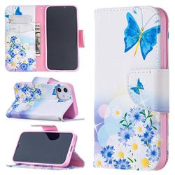 Butterflies Flowers Leather Wallet Case for iPhone 12 mini (5.4 inch)