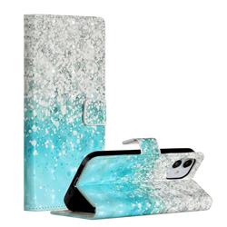 Sea Sand 3D Painted Leather Phone Wallet Case for iPhone 12 mini (5.4 inch)