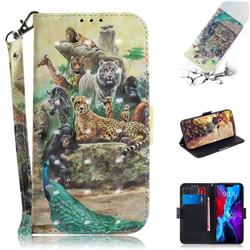 Beast Zoo 3D Painted Leather Wallet Phone Case for iPhone 12 mini (5.4 inch)