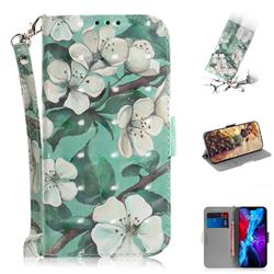 Watercolor Flower 3D Painted Leather Wallet Phone Case for iPhone 12 mini (5.4 inch)