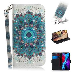 Peacock Mandala 3D Painted Leather Wallet Phone Case for iPhone 12 mini (5.4 inch)