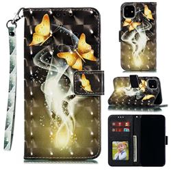 Dream Butterfly 3D Painted Leather Phone Wallet Case for iPhone 12 mini (5.4 inch)