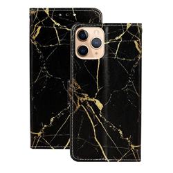 Black Gold Marble PU Leather Wallet Case for iPhone 12 mini (5.4 inch)
