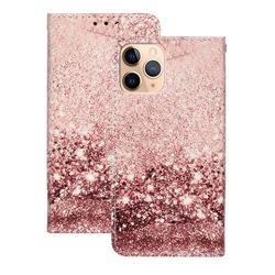 Glittering Rose Gold PU Leather Wallet Case for iPhone 12 mini (5.4 inch)