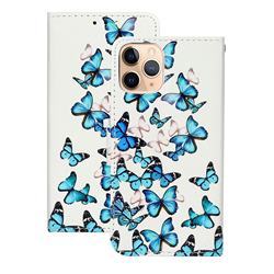 Blue Vivid Butterflies PU Leather Wallet Case for iPhone 12 mini (5.4 inch)