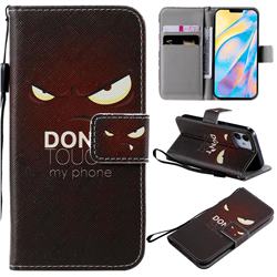 Angry Eyes PU Leather Wallet Case for iPhone 12 mini (5.4 inch)