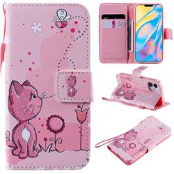 Cats and Bees PU Leather Wallet Case for iPhone 12 mini (5.4 inch)