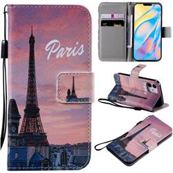 Paris Eiffel Tower PU Leather Wallet Case for iPhone 12 mini (5.4 inch)
