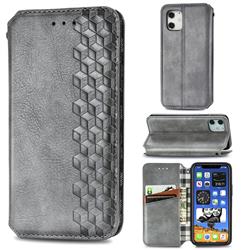 Ultra Slim Fashion Business Card Magnetic Automatic Suction Leather Flip Cover for iPhone 12 mini (5.4 inch) - Grey