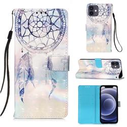 Fantasy Campanula 3D Painted Leather Wallet Case for iPhone 12 mini (5.4 inch)
