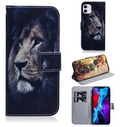 Lion Face PU Leather Wallet Case for iPhone 12 mini (5.4 inch)