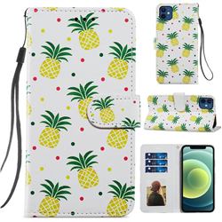 Pineapple Smooth Leather Phone Wallet Case for iPhone 12 mini (5.4 inch)