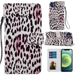 Leopard Smooth Leather Phone Wallet Case for iPhone 12 mini (5.4 inch)
