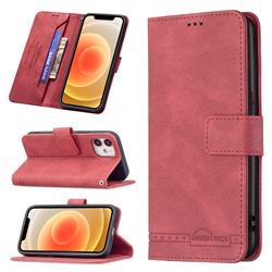 Binfen Color RFID Blocking Leather Wallet Case for iPhone 12 mini (5.4 inch) - Red