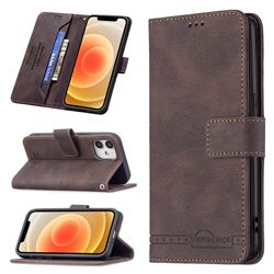 Binfen Color RFID Blocking Leather Wallet Case for iPhone 12 mini (5.4 inch) - Brown