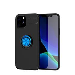 Auto Focus Invisible Ring Holder Soft Phone Case for iPhone 12 / 12 Pro (6.1 inch) - Black Blue