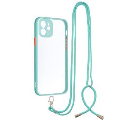 Necklace Cross-body Lanyard Strap Cord Phone Case Cover for iPhone 12 / 12 Pro (6.1 inch) - Blue
