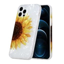Face Sunflower Shell Pattern Glossy Rubber Silicone Protective Case Cover for iPhone 12 / 12 Pro (6.1 inch)