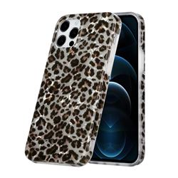Leopard Shell Pattern Glossy Rubber Silicone Protective Case Cover for iPhone 12 / 12 Pro (6.1 inch)