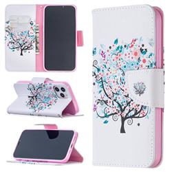 Colorful Tree Leather Wallet Case for iPhone 12 / 12 Pro (6.1 inch)
