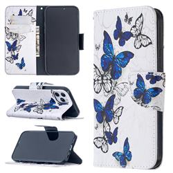 Flying Butterflies Leather Wallet Case for iPhone 12 / 12 Pro (6.1 inch)
