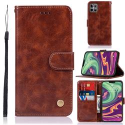 Luxury Retro Leather Wallet Case for iPhone 12 / 12 Pro (6.1 inch) - Brown