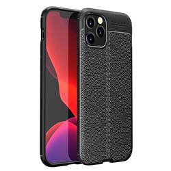 Luxury Auto Focus Litchi Texture Silicone TPU Back Cover for iPhone 12 / 12 Pro (6.1 inch) - Black
