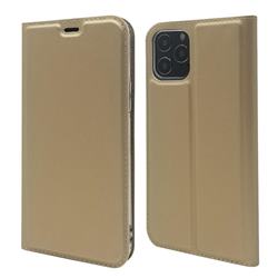Ultra Slim Card Magnetic Automatic Suction Leather Wallet Case for iPhone 12 / 12 Pro (6.1 inch) - Champagne