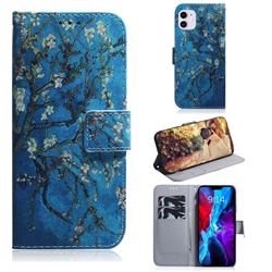 Apricot Tree PU Leather Wallet Case for iPhone 12 / 12 Pro (6.1 inch)