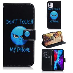 Not Touch My Phone PU Leather Wallet Case for iPhone 12 / 12 Pro (6.1 inch)
