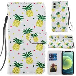 Pineapple Smooth Leather Phone Wallet Case for iPhone 12 / 12 Pro (6.1 inch)
