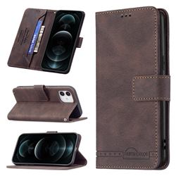 Binfen Color RFID Blocking Leather Wallet Case for iPhone 12 / 12 Pro (6.1 inch) - Brown