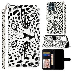 Leopard Panther 3D Leather Phone Holster Wallet Case for iPhone 12 Pro Max (6.7 inch)