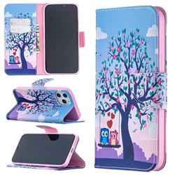 Tree and Owls Leather Wallet Case for iPhone 12 Pro Max (6.7 inch)