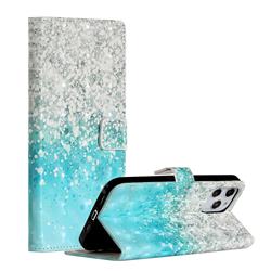 Sea Sand 3D Painted Leather Phone Wallet Case for iPhone 12 Pro Max (6.7 inch)