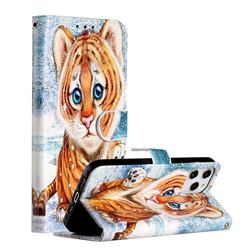 Baby Tiger Smooth Leather Phone Wallet Case for iPhone 12 Pro Max (6.7 inch)