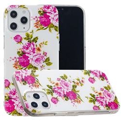 Peony Noctilucent Soft TPU Back Cover for iPhone 12 Pro Max (6.7 inch)