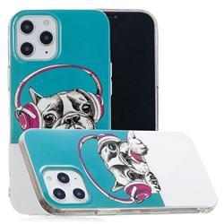 Headphone Puppy Noctilucent Soft TPU Back Cover for iPhone 12 Pro Max (6.7 inch)