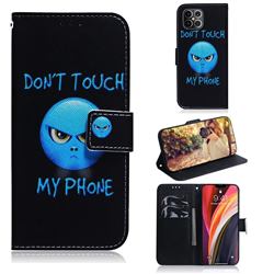 Not Touch My Phone PU Leather Wallet Case for iPhone 12 Pro Max (6.7 inch)
