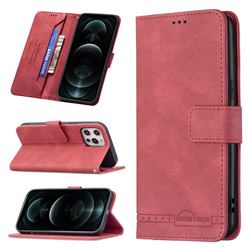 Binfen Color RFID Blocking Leather Wallet Case for iPhone 12 Pro Max (6.7 inch) - Red