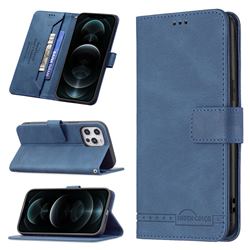 Binfen Color RFID Blocking Leather Wallet Case for iPhone 12 Pro Max (6.7 inch) - Blue