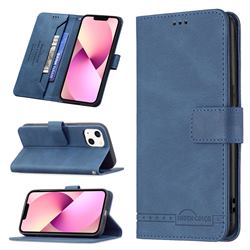 Binfen Color RFID Blocking Leather Wallet Case for iPhone 13 (6.1 inch) - Blue