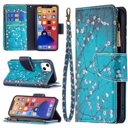 Blue Plum Binfen Color BF03 Retro Zipper Leather Wallet Phone Case for iPhone 13 (6.1 inch)