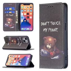 Chainsaw Bear Slim Magnetic Attraction Wallet Flip Cover for iPhone 13 (6.1 inch)