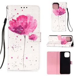 Watercolor 3D Painted Leather Wallet Case for iPhone 13 mini (5.4 inch)