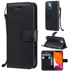 Retro Greek Classic Smooth PU Leather Wallet Phone Case for iPhone 13 mini (5.4 inch) - Black