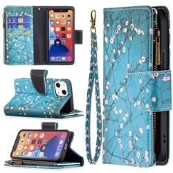 Blue Plum Binfen Color BF03 Retro Zipper Leather Wallet Phone Case for iPhone 13 mini (5.4 inch)