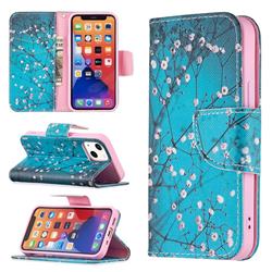 Blue Plum Leather Wallet Case for iPhone 13 mini (5.4 inch)