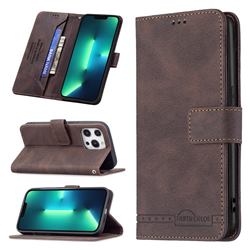 Binfen Color RFID Blocking Leather Wallet Case for iPhone 13 Pro (6.1 inch) - Brown
